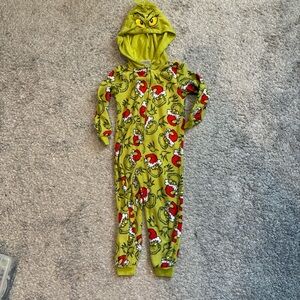 Grinch Hooded One Piece PJ | 4T